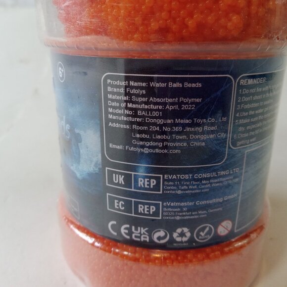 Futolys Water Ball Beads 100 000 Orange New BALL001 - Picture 4 of 9